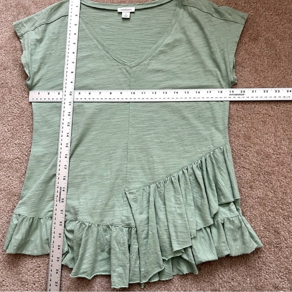 Sundance Asymmetrical V-Neck Ruffle Top - Picture 6 of 8
